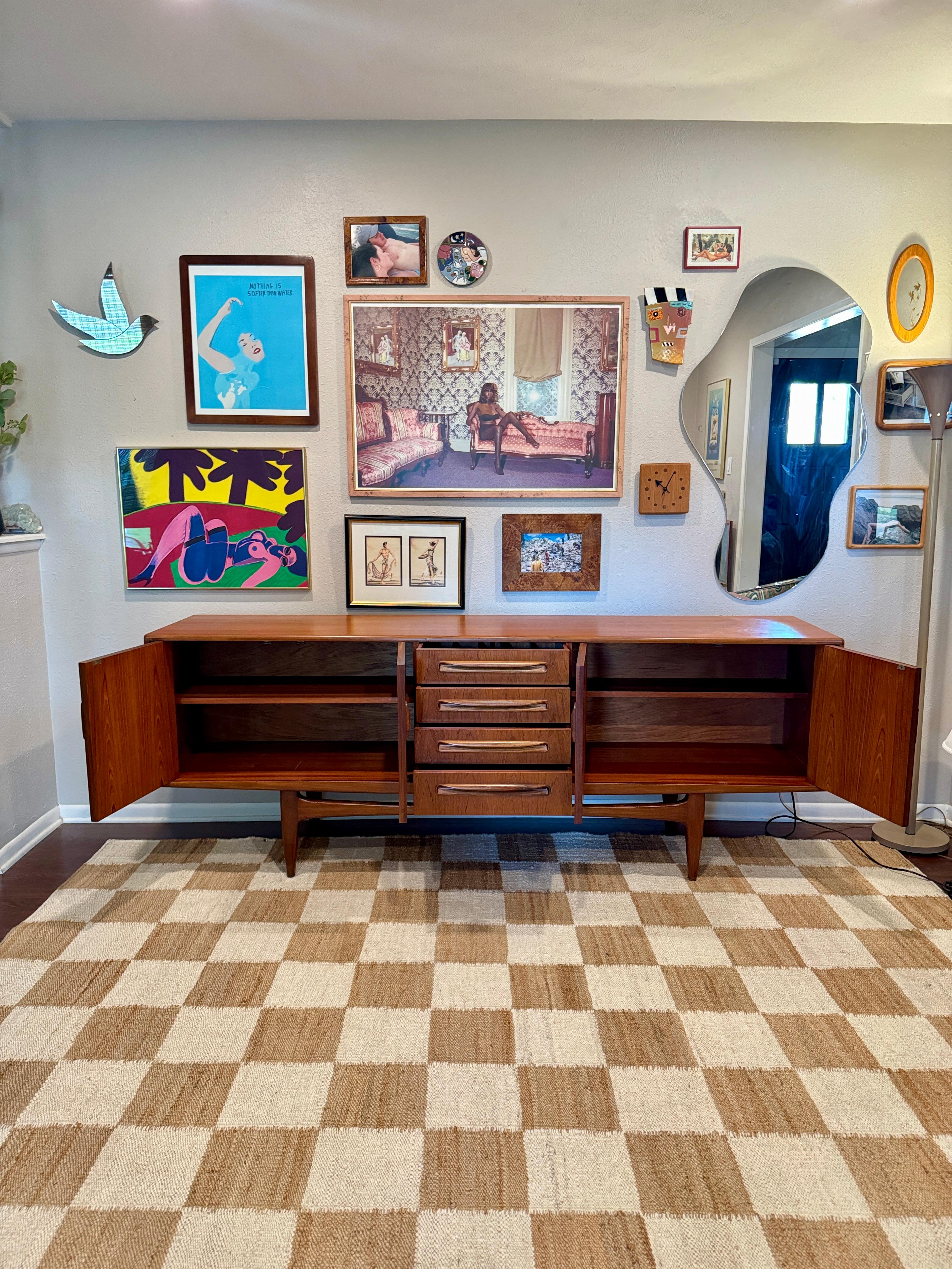 Teak Mid Century Modern solid teak Fresco sideboard by G Plan