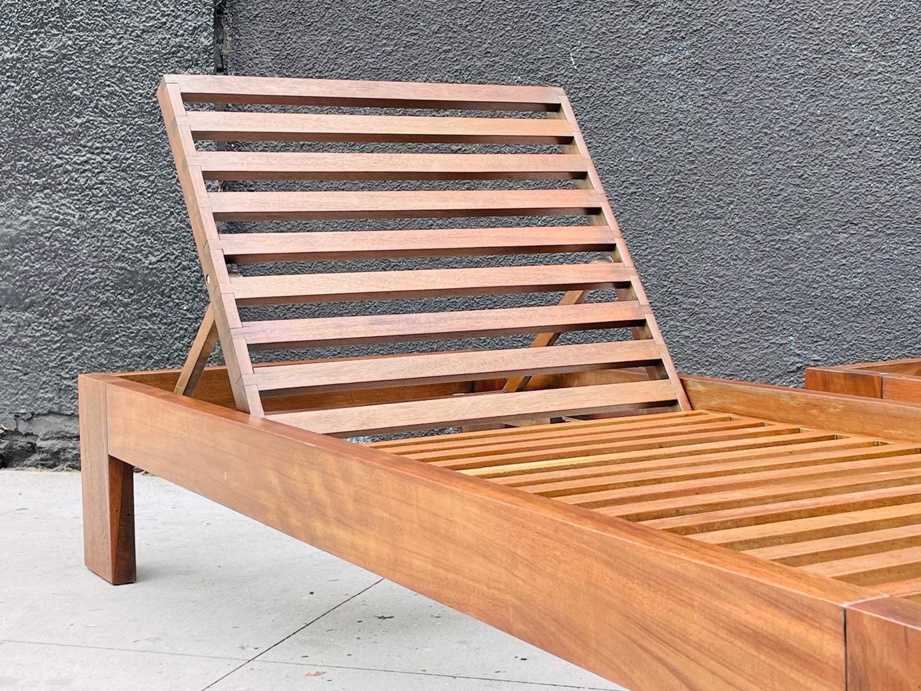 Mid-Century Modern, Solid Teak Lounge Chairs, circa 1970s For Sale 3