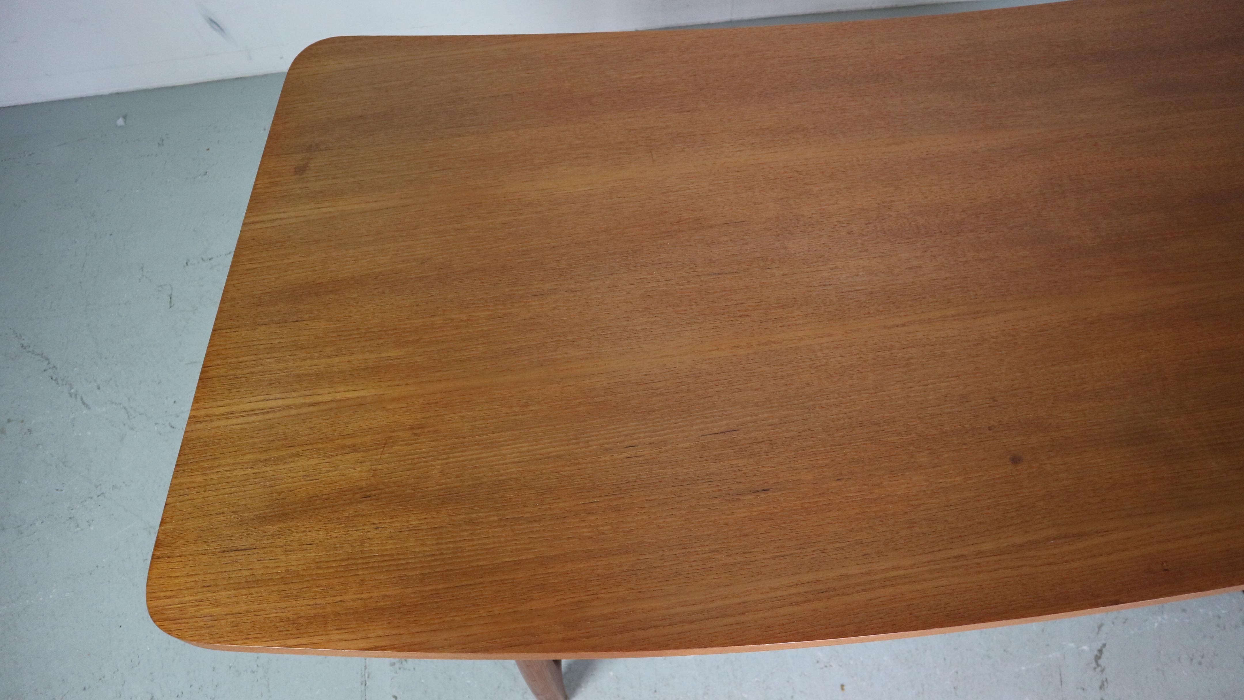 Mid-Century Modern Teak& Wicker Boomerang Desk, 1960 Denmark 7