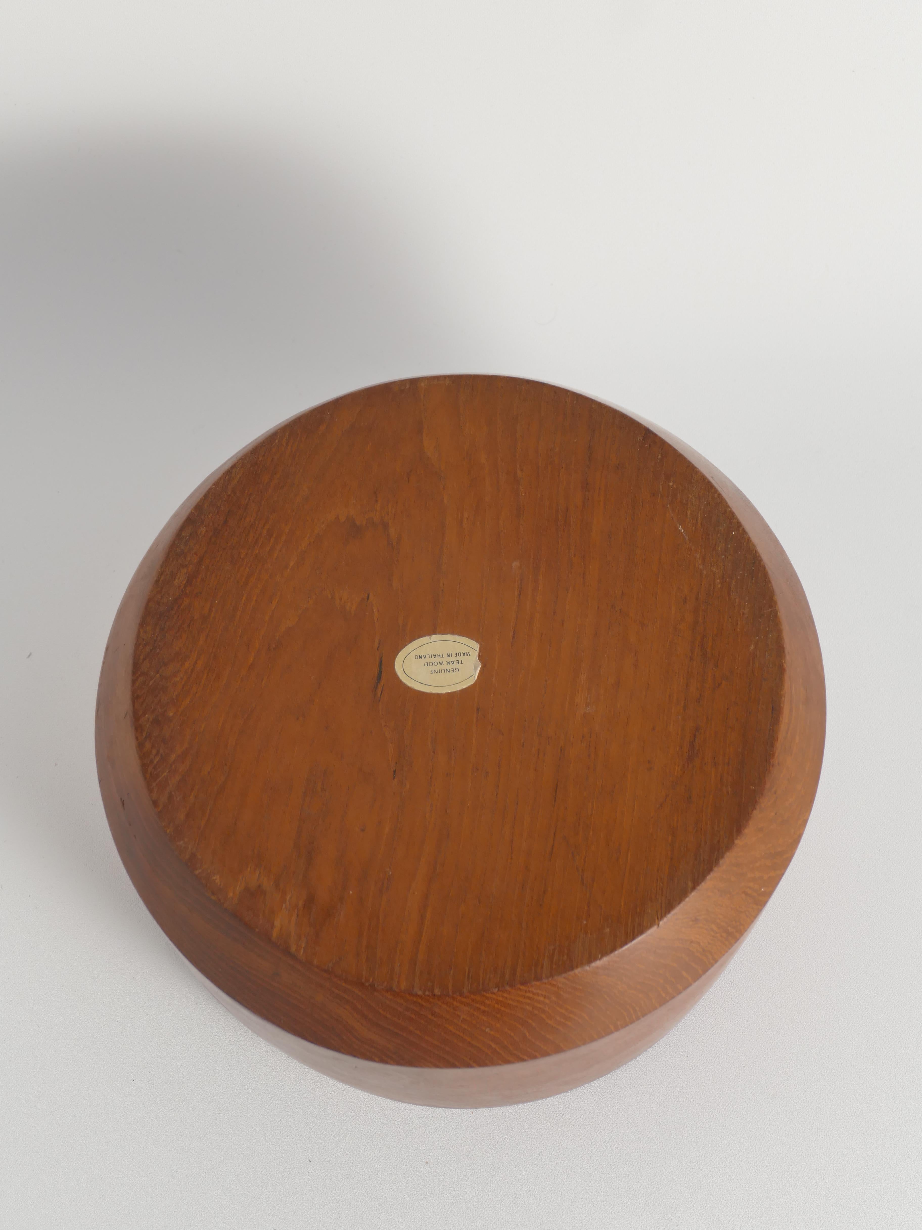 Svedese Ciotola in legno massiccio di teak della modernità di metà secolo, Svezia in vendita
