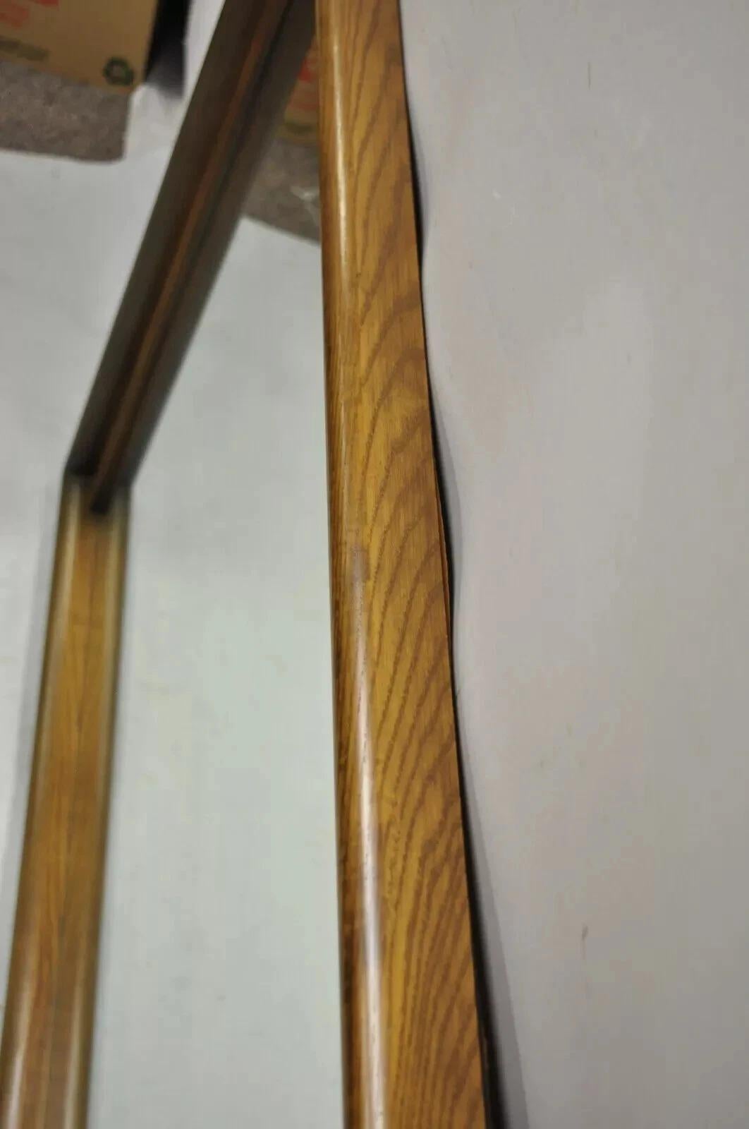 Mid Century Modern Solid Walnut Frame Rectangular Mirror by United Furniture For Sale 3