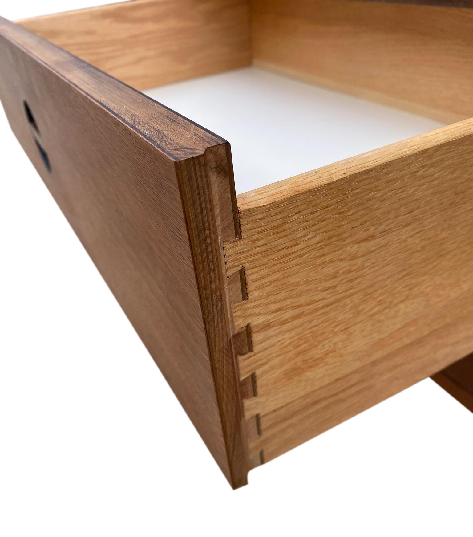Mid-Century Modern Solid Walnut Long Credenza Dresser Style of Arne Vodder 2