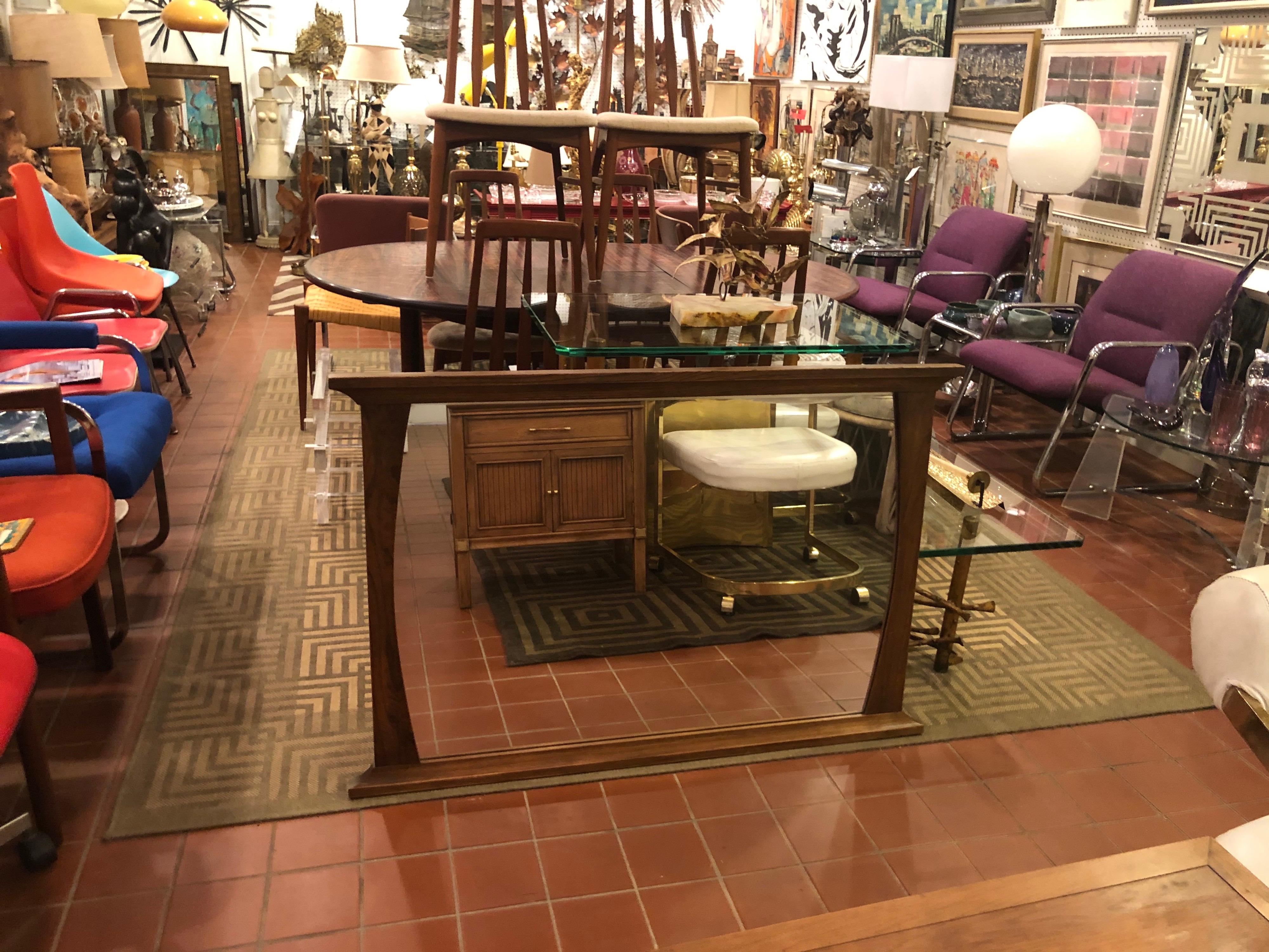 Mid-20th Century Mid-Century Modern Solid Walnut Mirror
