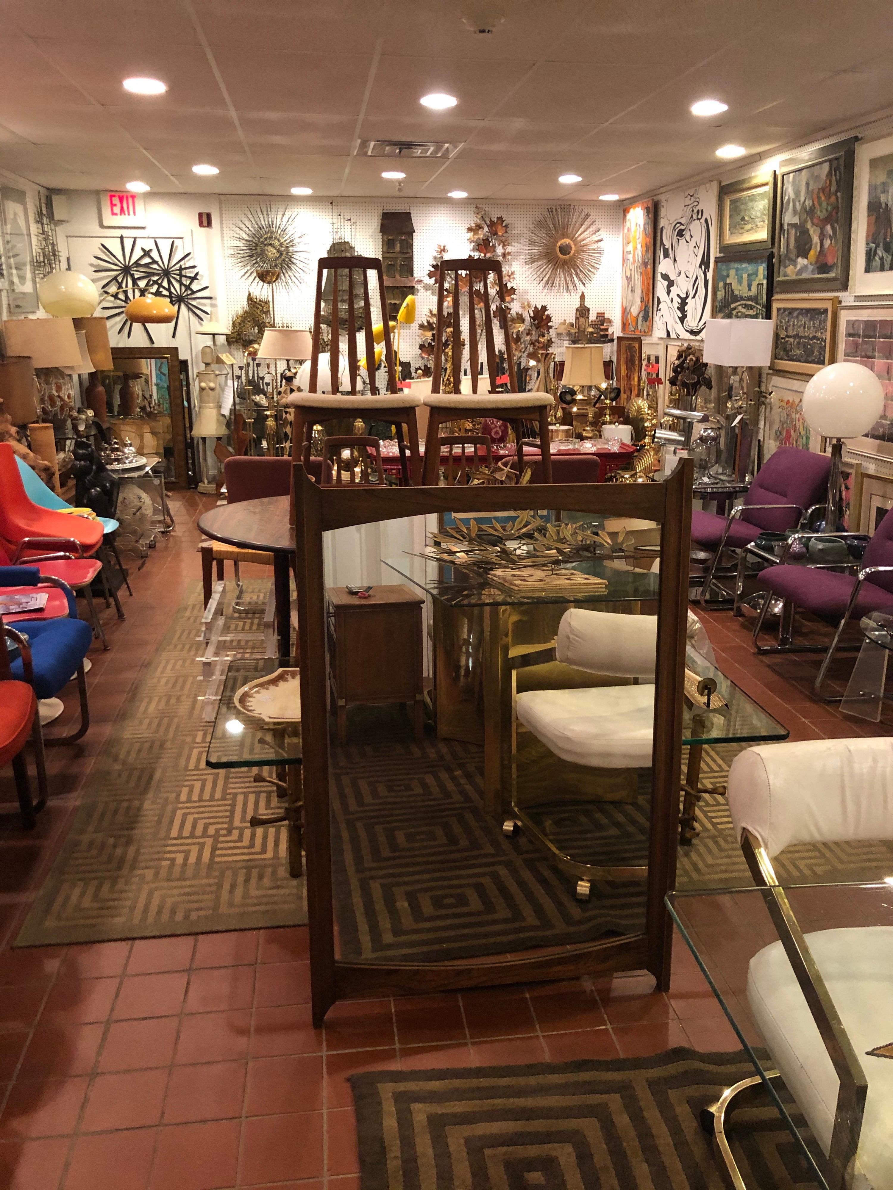 Mid-Century Modern Solid Walnut Mirror 2