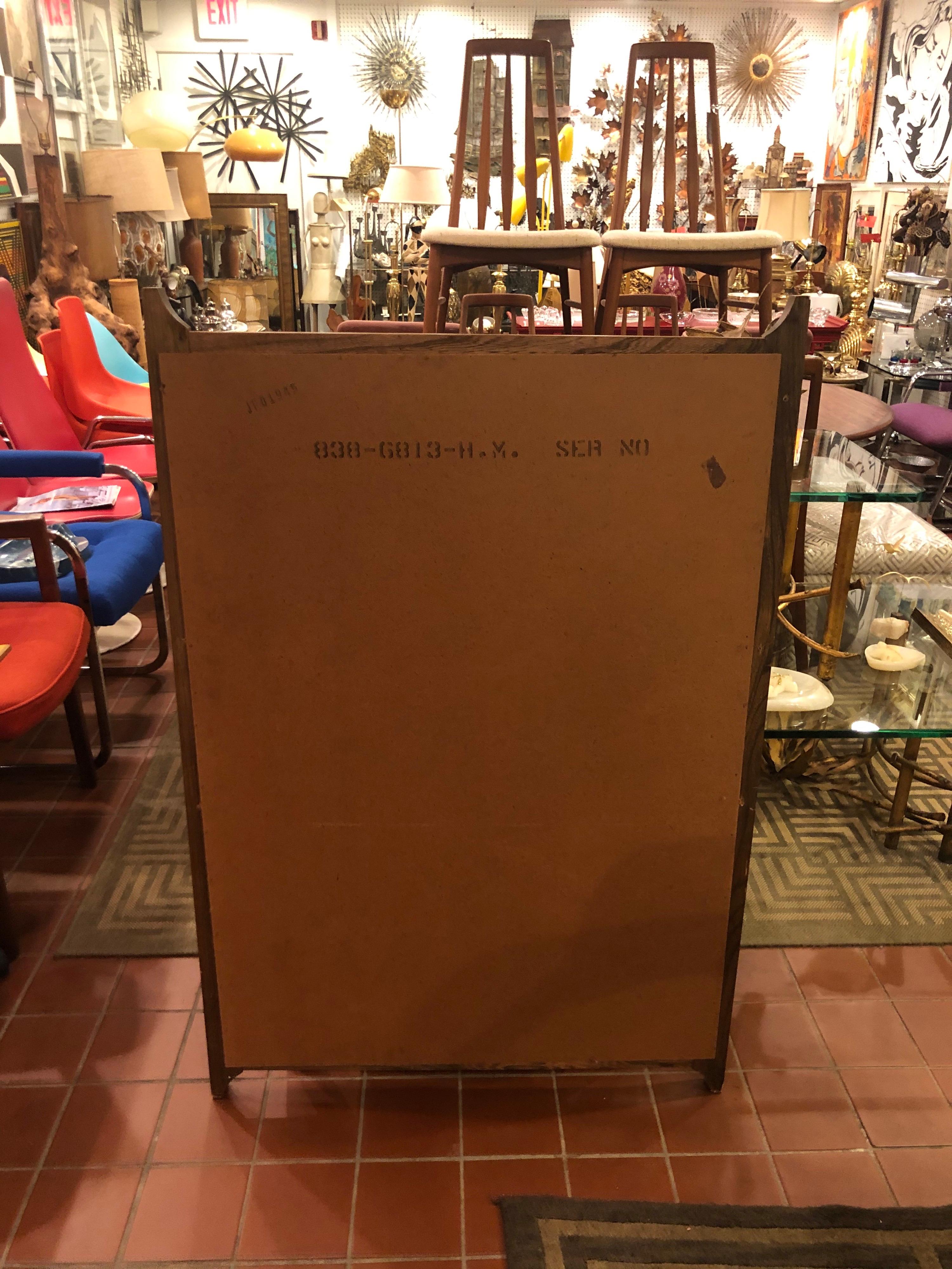Mid-Century Modern Solid Walnut Mirror 5