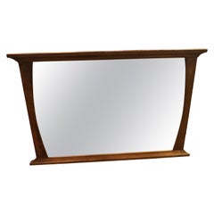 Mid-Century Modern Solid Walnut Mirror