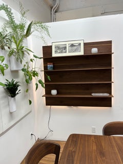 Mid-Century Modern Solid Wood Shelving Unit