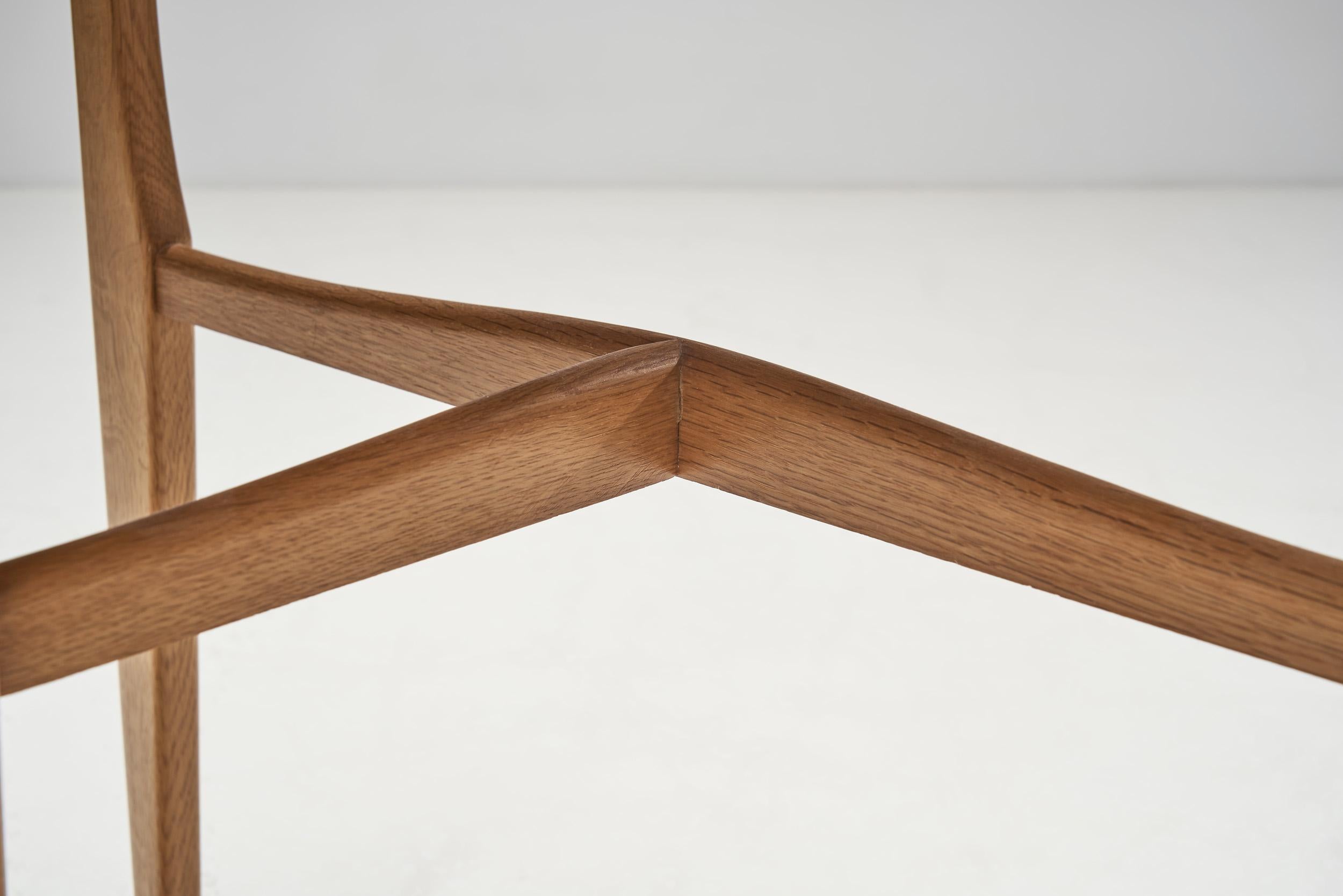 Mid-Century Modern Solid Wood Side Table, Sweden 1950s For Sale 6