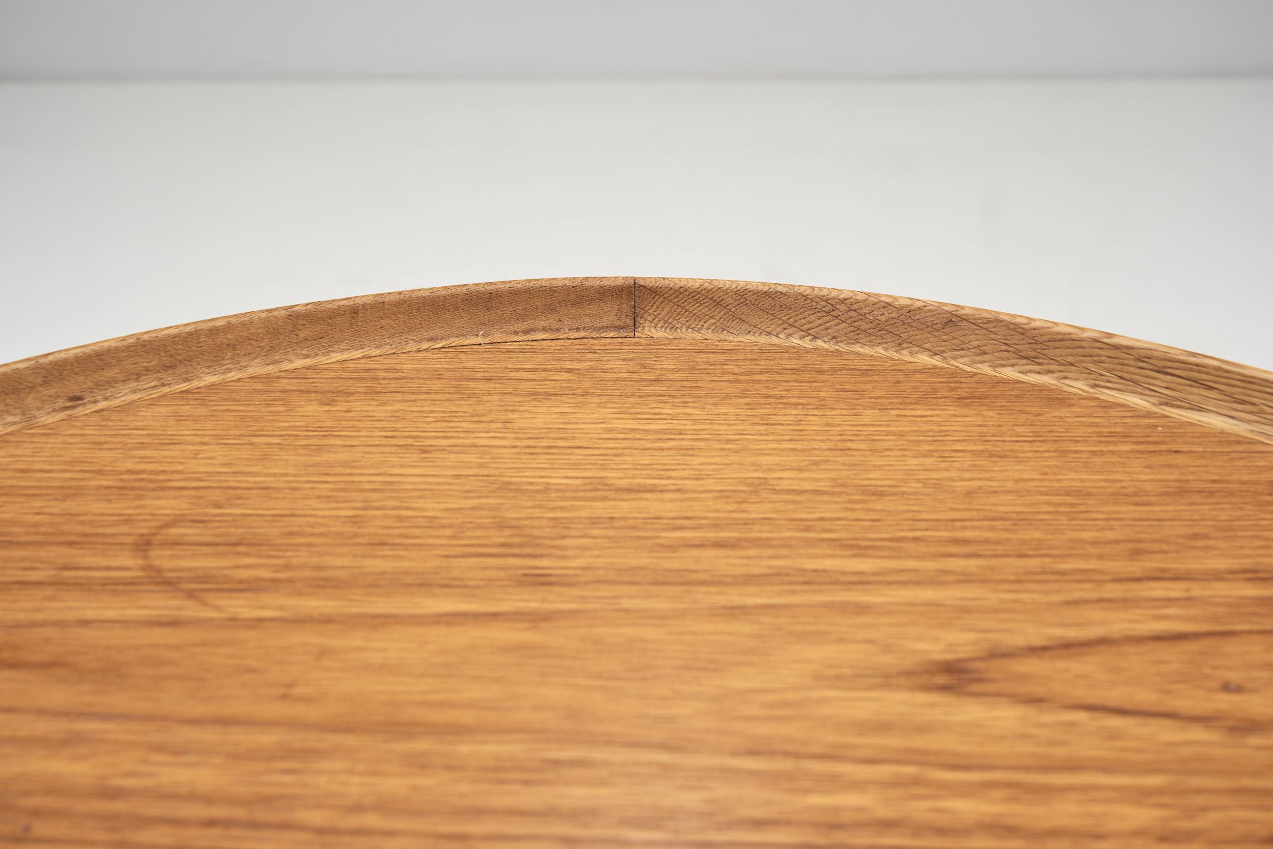 Mid-Century Modern Solid Wood Side Table, Sweden 1950s 1