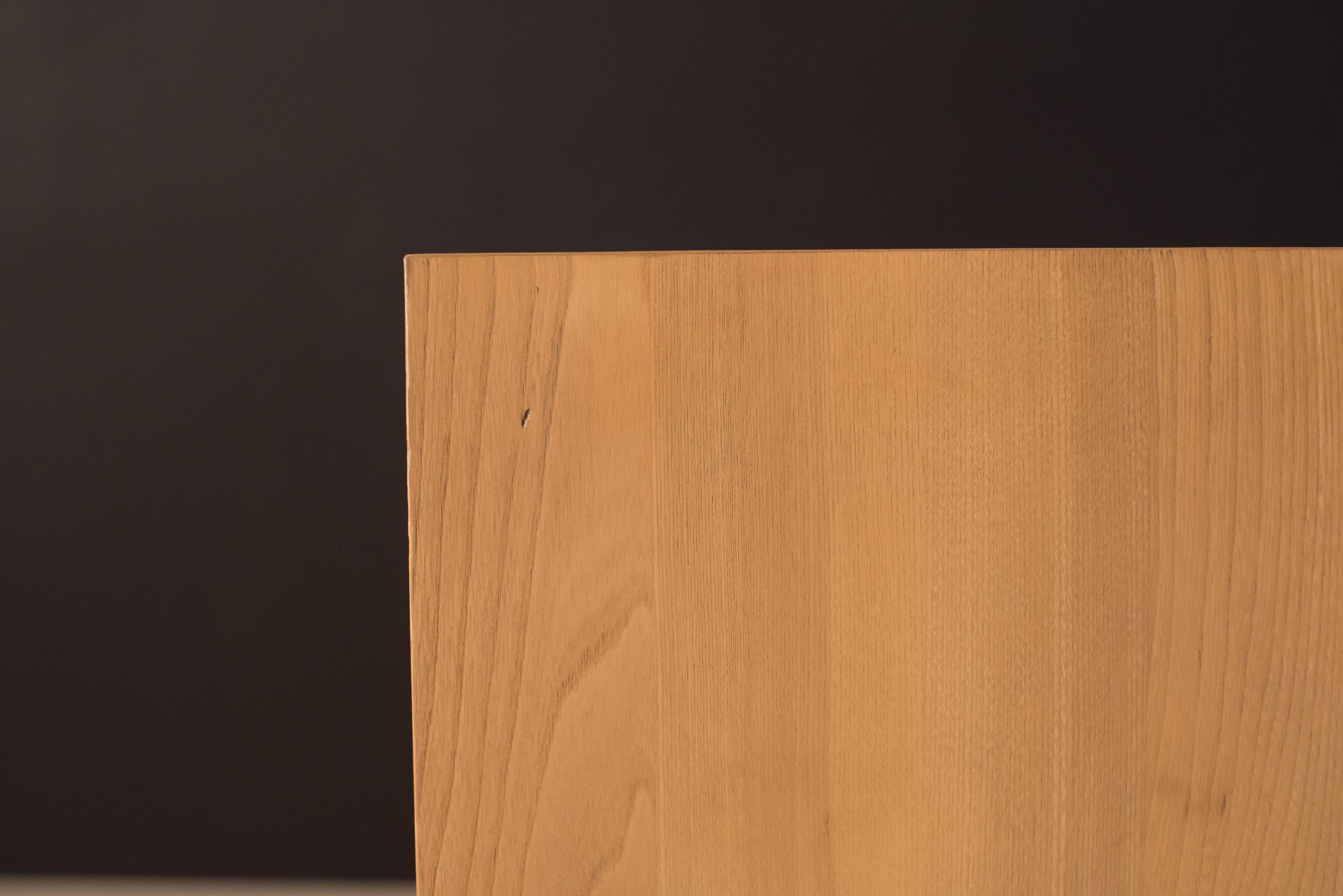 Mid Century Modern Solid Wood Slatted Highboy Storage Dresser Chest 3