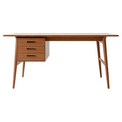 Escritorio de madera maciza moderno de mediados de siglo - Hecho a mano por Artisanal