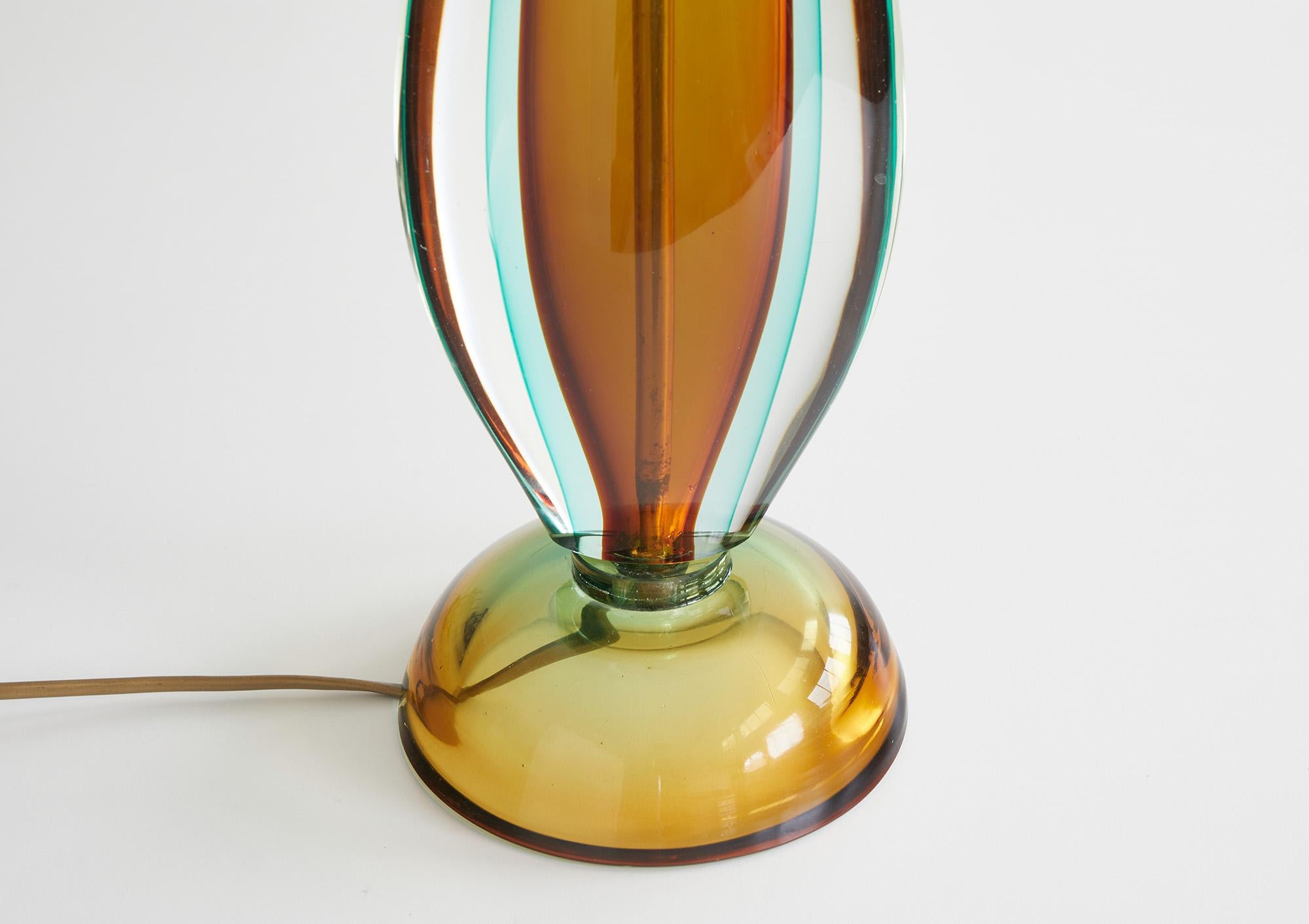 Mid-Century Modern Sommerso glass table lamp by Flavio Poli, Italy 1960 For Sale 1