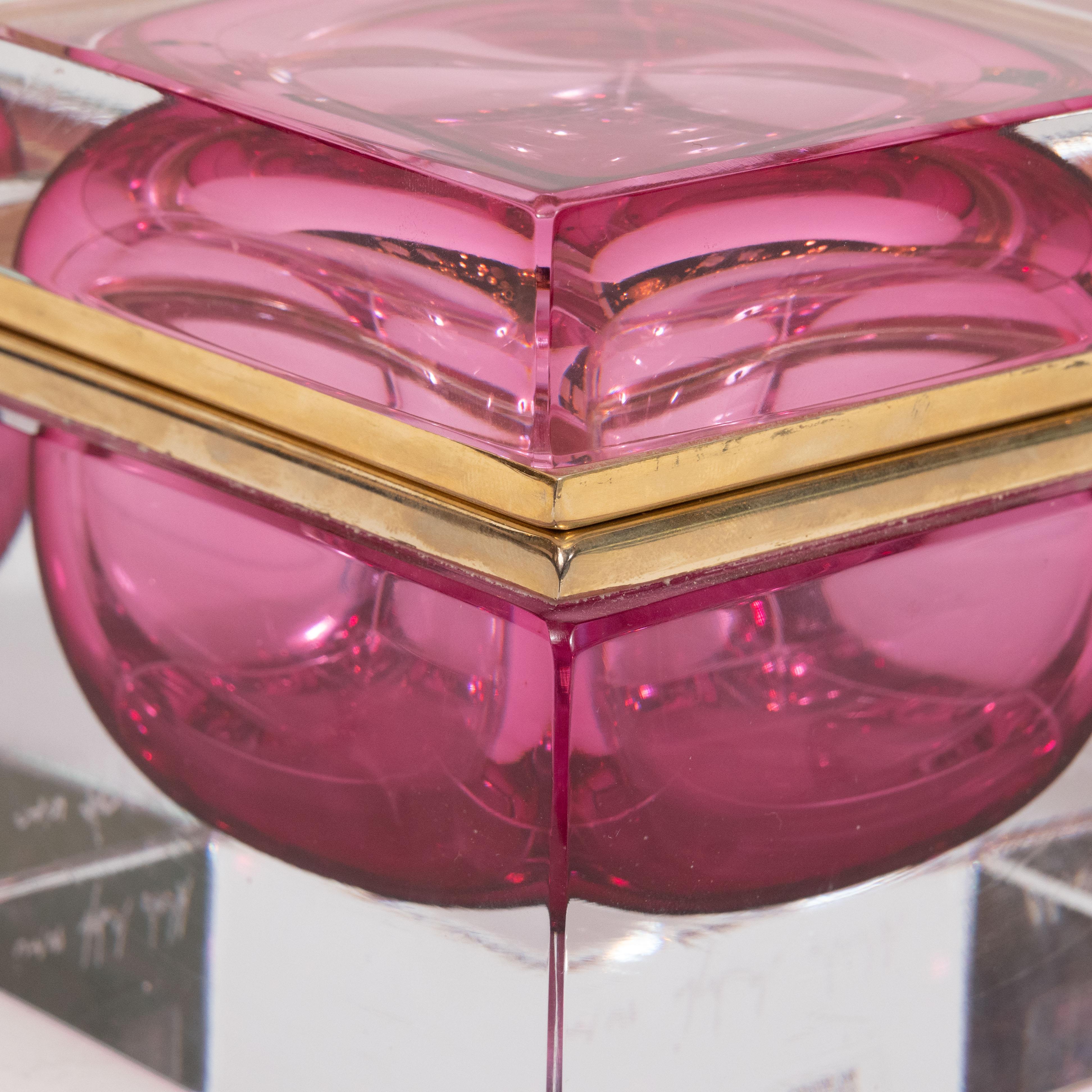 pink glass box