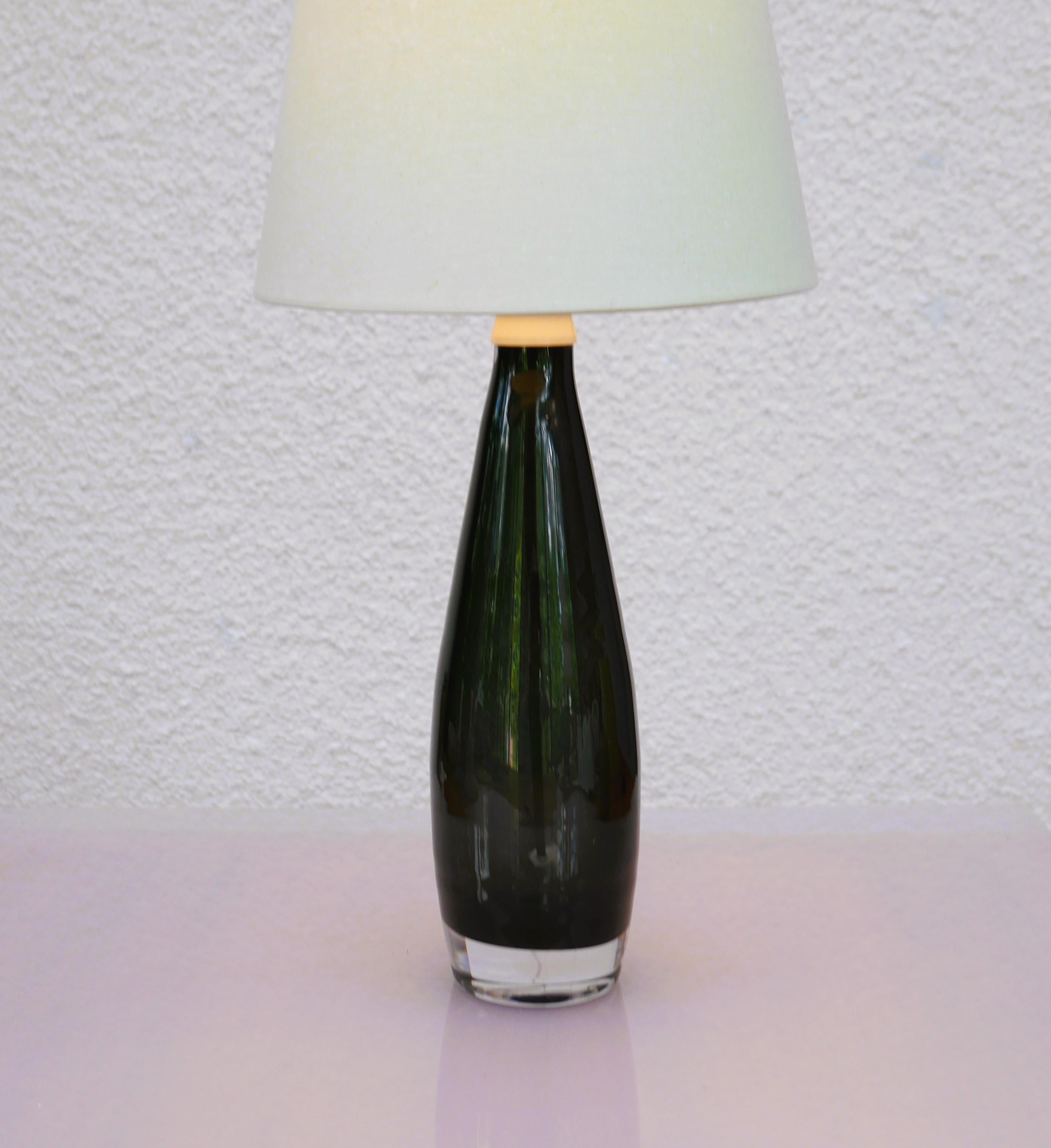 Mid-Century Modern Mid-century Modern sommerso lamp base made and signed by Ove Sandberg Kosta For Sale