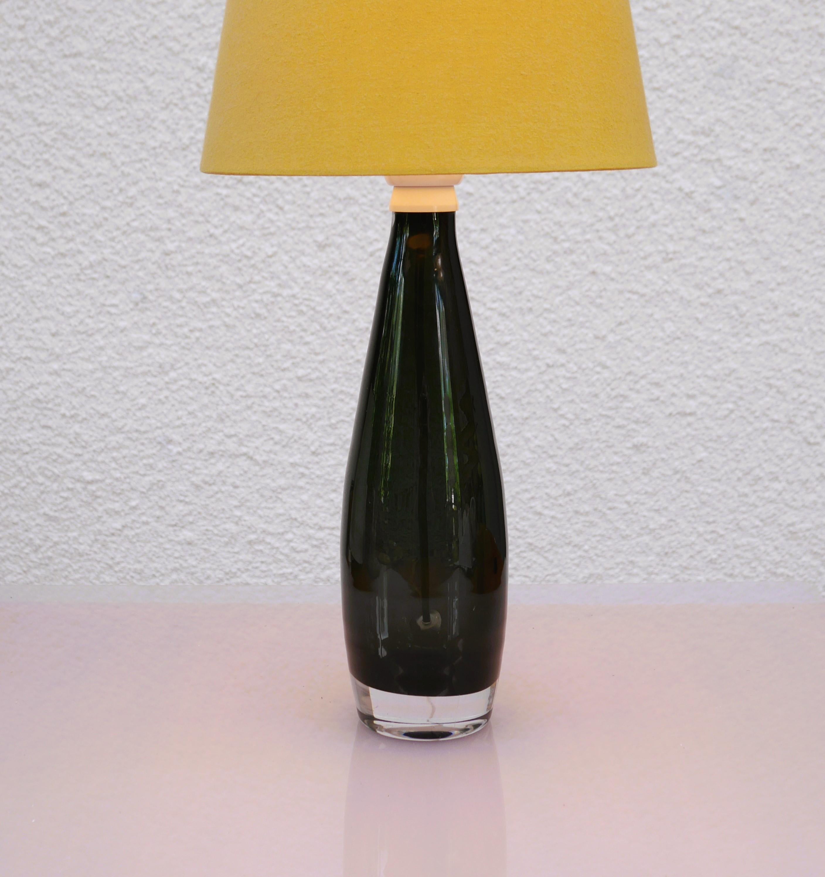 Mid-20th Century Mid-century Modern sommerso lamp base made and signed by Ove Sandberg Kosta For Sale