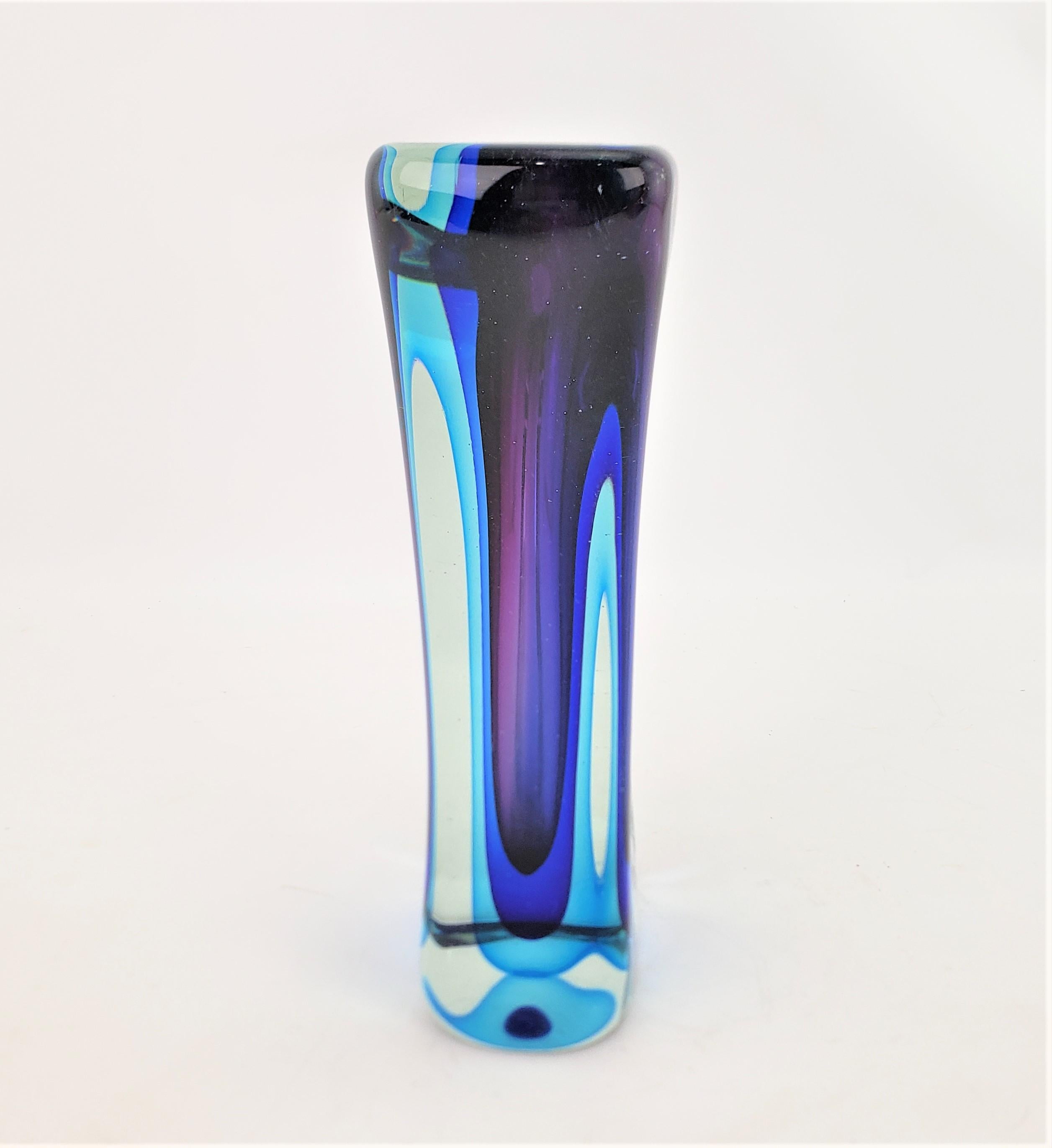 20th Century Mid-Century Modern Sommerso Murano Art Glass Vase