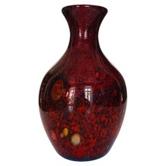 Vintage Mid Century Modern mundgeblasenes Murano Glass Sommerso Vase, Italien, 1950er Jahre