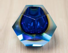 Mid Century Modern Sommerso Murano Glass Vase by Alessandro Mandruzzato