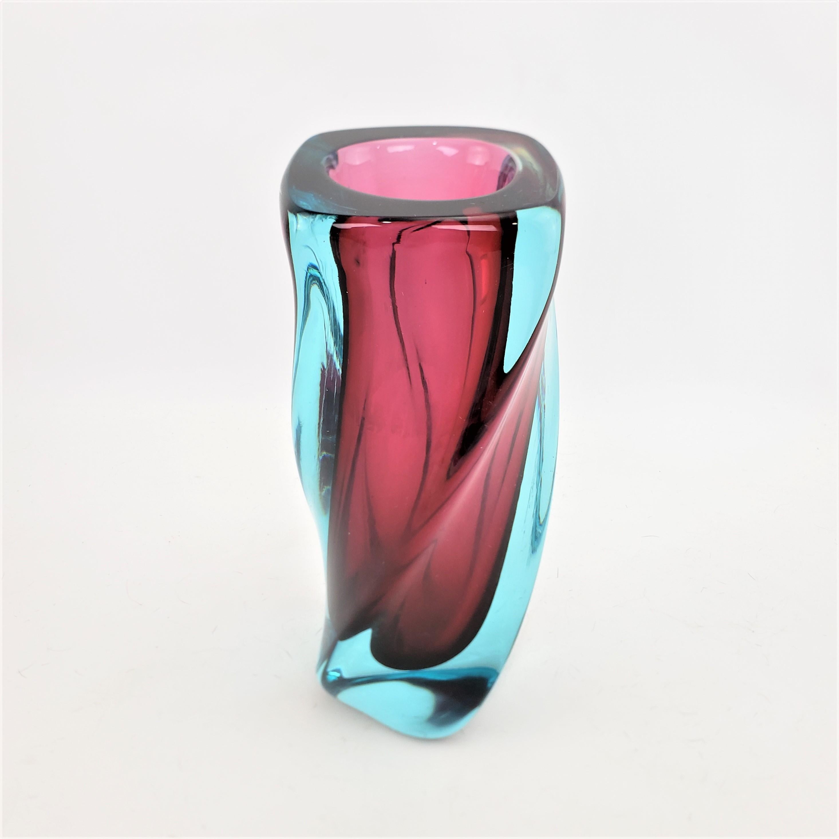 sommerso murano glass vase