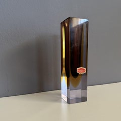 Mid-Century Modern Sommerso Vase in Murano glass from the 1960s brown and amber