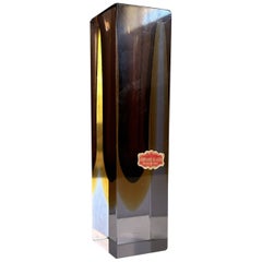 Mid-Century Modern Sommerso Vase in Murano glass from the 1960s brown and amber Mid-Century Modern Sommerso Vase in Murano glass from the 1960s brown and amber