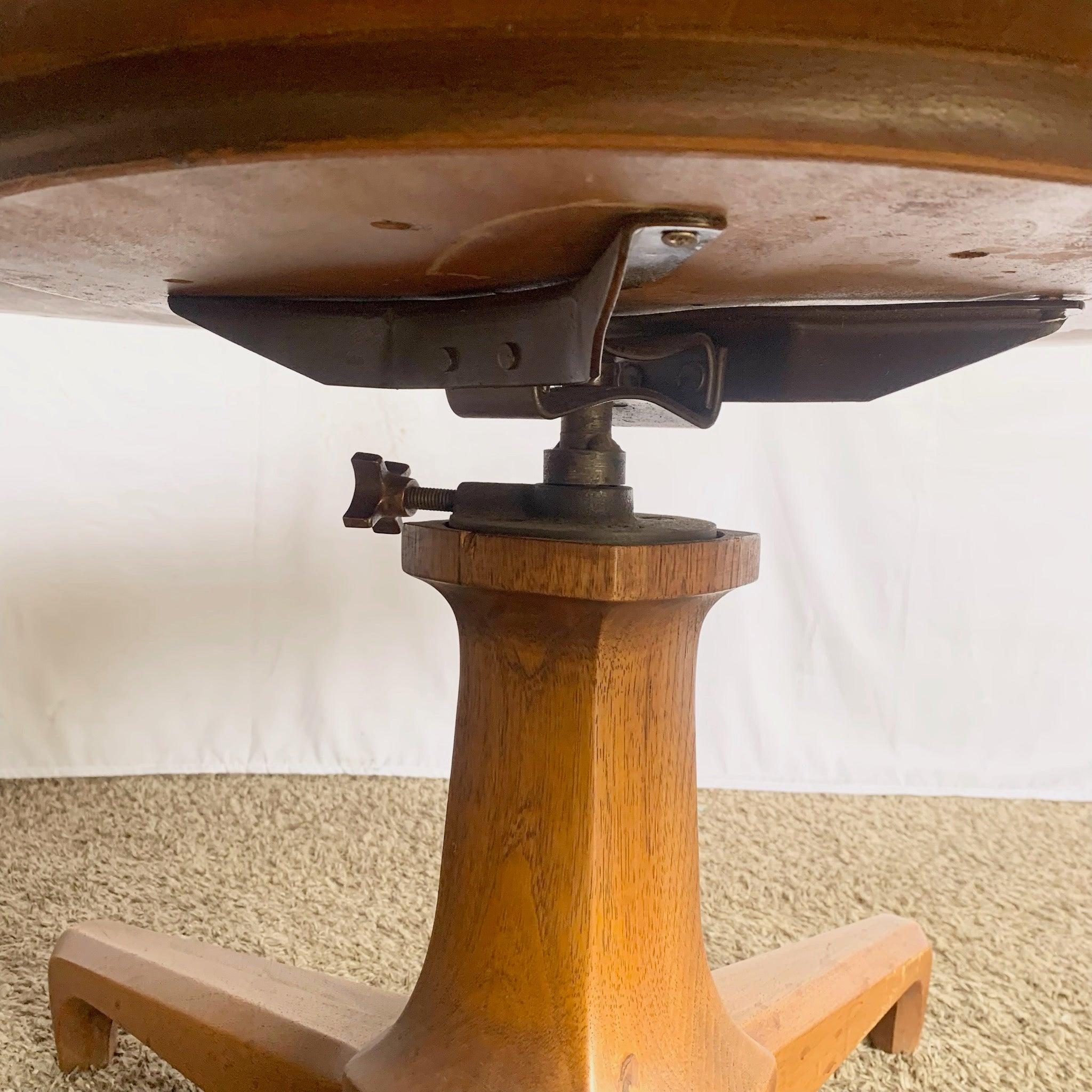 Mid Century Modern Sophisticate Swivel Top Adjustable Coffee Table by Tomlinson For Sale 2