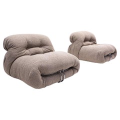 "Soriana" moderne du milieu du siècle dernier  Fauteuils Amrchairs d'Afra & Tobia Scarpa pour Cassina  