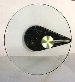 Mid-Century Modern Space Age Atomic Glass, Chrome and Marble End Table Jetson