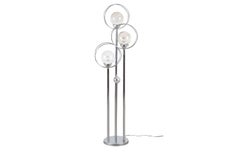 Mid-Century Modern Space Age Chrome 3 Orb Globe Floor Lamp