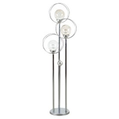 Mid-Century Modern Space Age Chrom-Stehlampe, 3 Kugeln, Mid-Century Modern