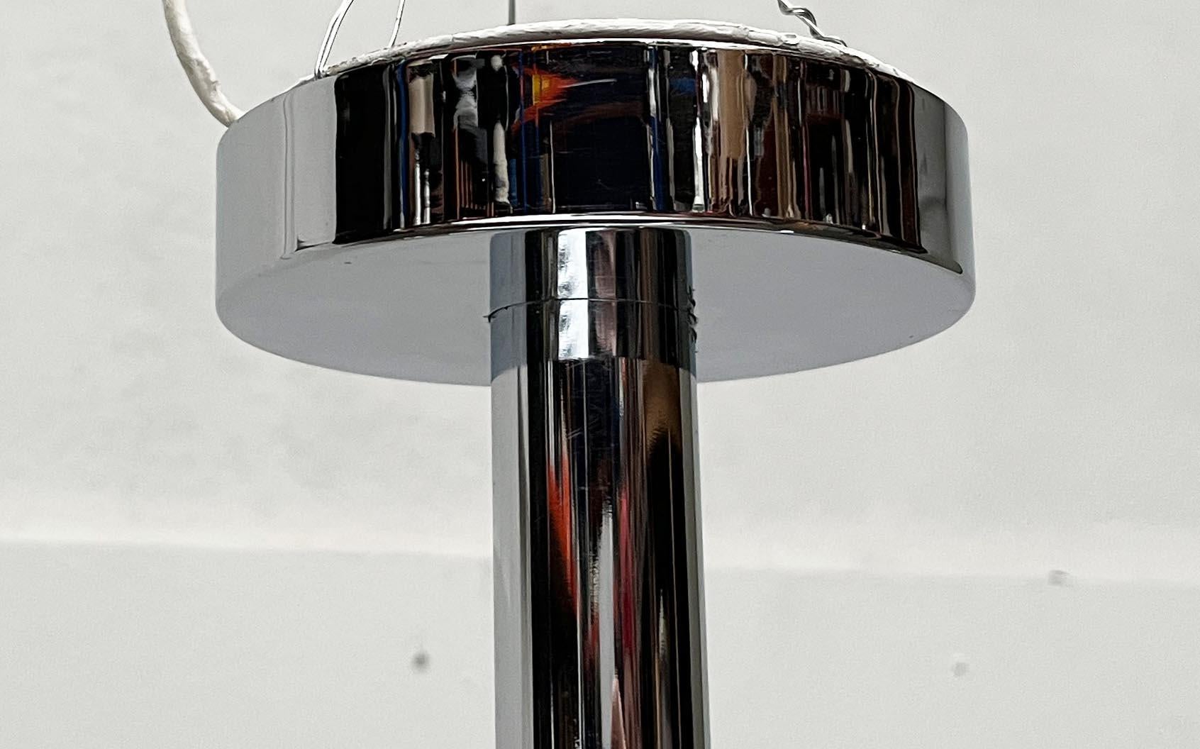 Lampada da soffitto in cromo di Temde, Svizzera, anni '60, Modern Age, metà del secolo scorso in vendita 10
