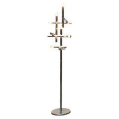Mid-Century Modern Space Age Chrome Floor Lamp from Temde, Switzerland, 1960s