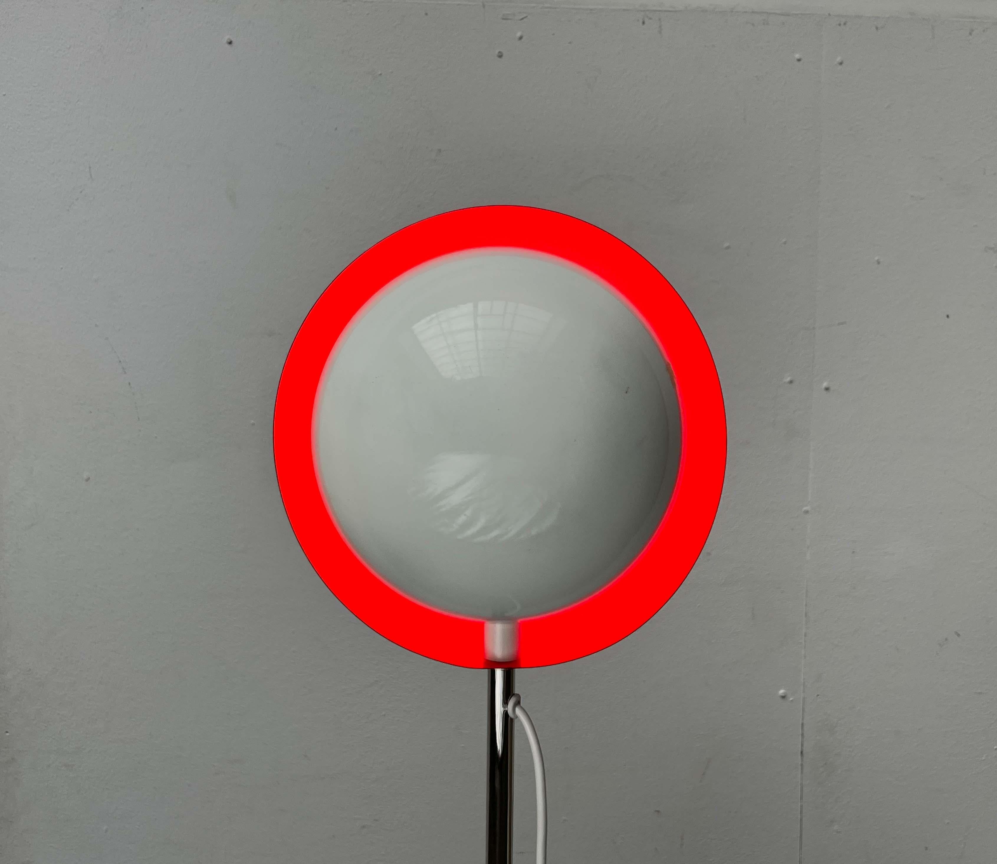 Metal Mid-Century Modern Space Age Eclipse Floor Lamp, Germany, 1960s For Sale