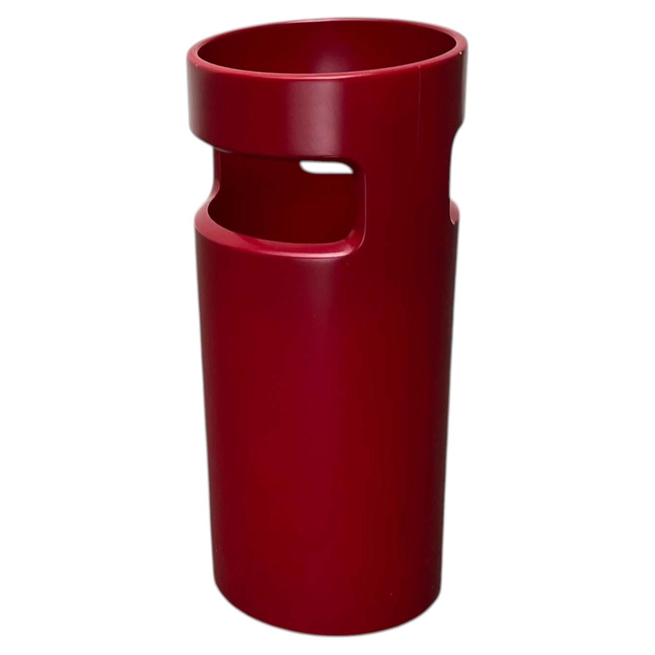Mid-Century Modern Space Age German Red Umbrella Stand, 1960s For Sale