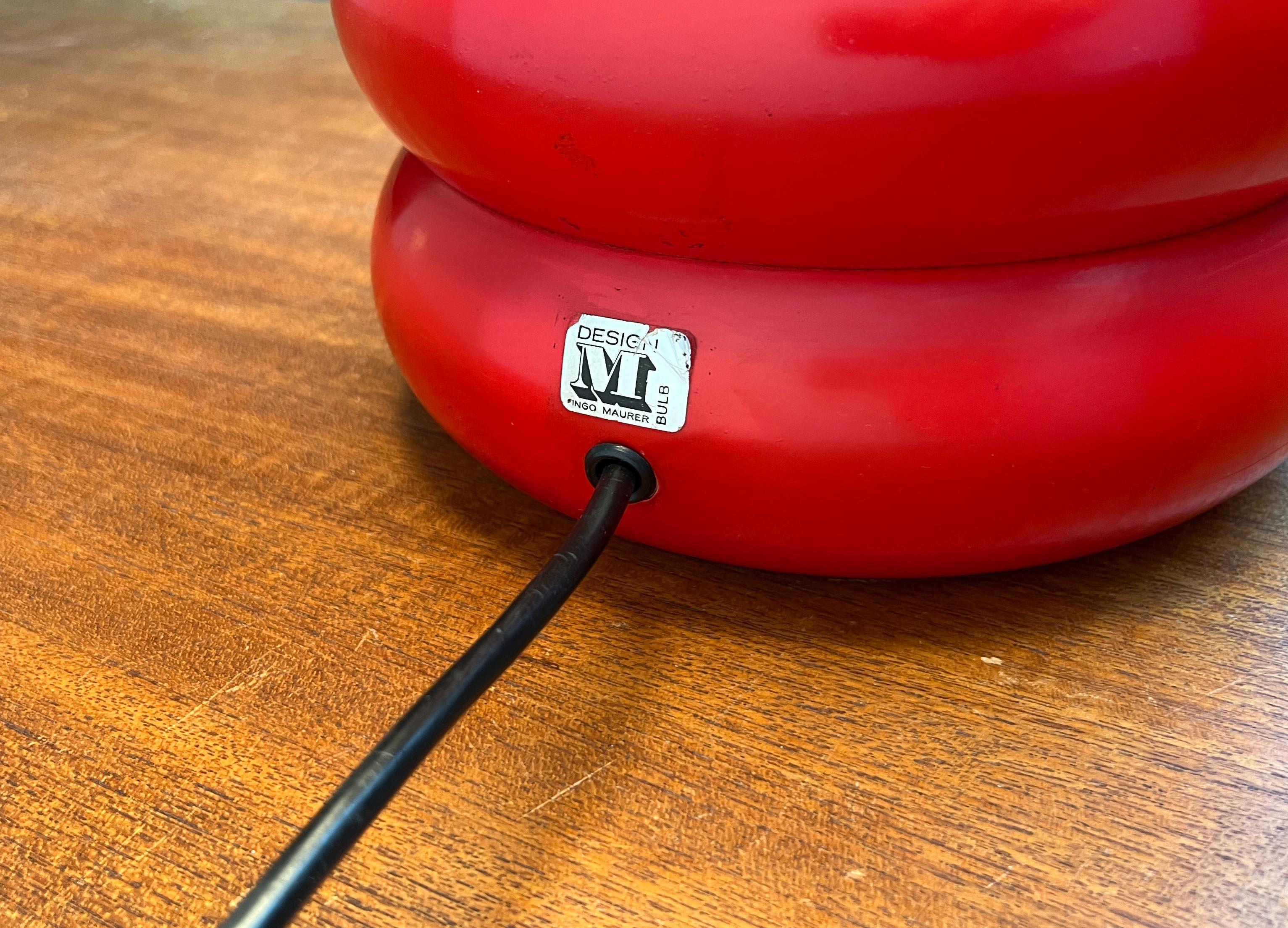 Mid-Century Modern Space Age Giant Bulb Table Lamp by Ingo Maurer for M Design For Sale 7