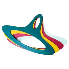 Mid-Century Modern Space Age Green Red Yellow White Coat Hanger Schönbuch, 1960s Mid-Century Modern Space Age Green Red Yellow White Coat Hanger Schönbuch, 1960s