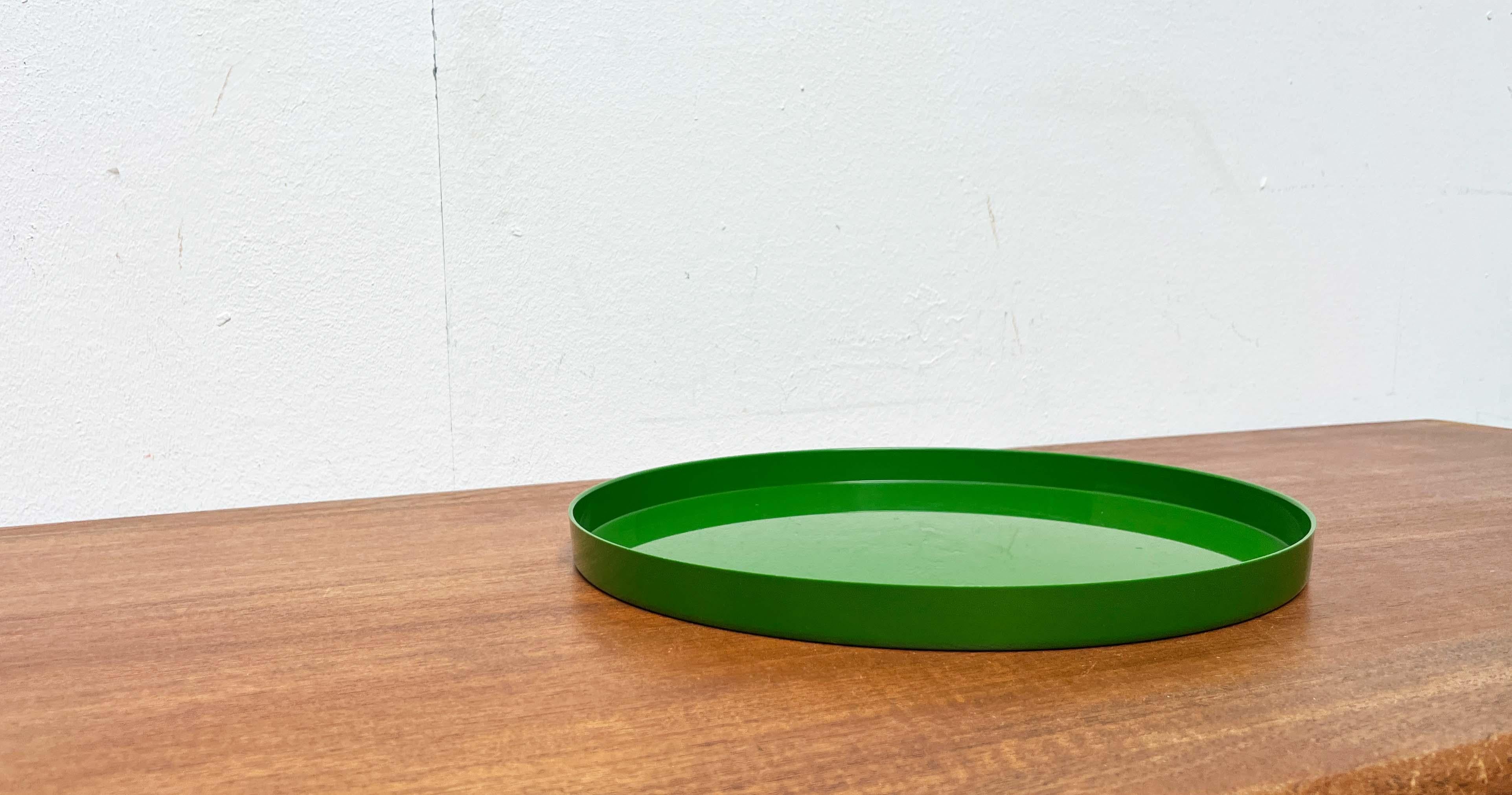 Finnish Mid-Century Modern Space Age Green Tray from decembre, Finland, 1960s For Sale