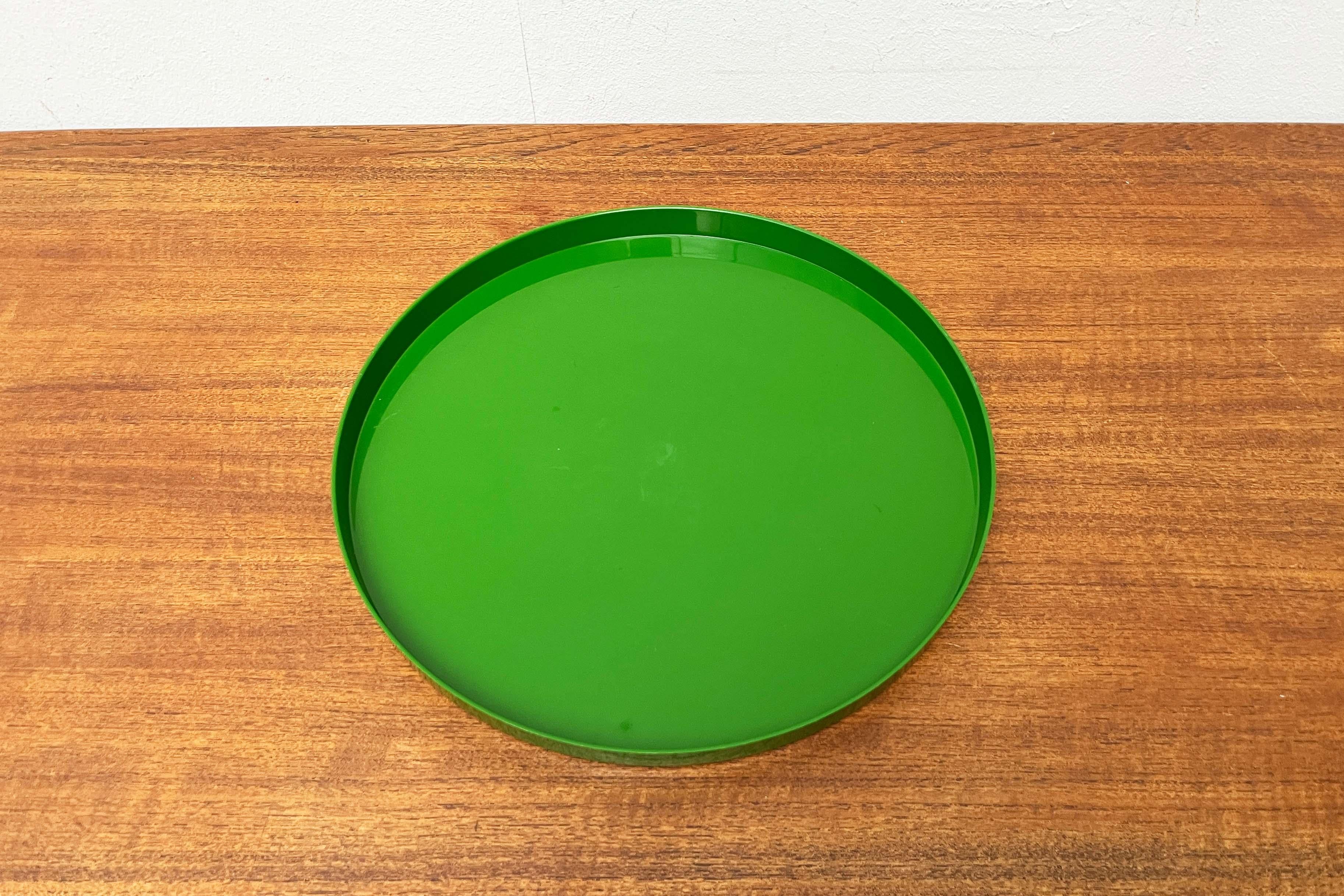 20th Century Mid-Century Modern Space Age Green Tray from decembre, Finland, 1960s For Sale