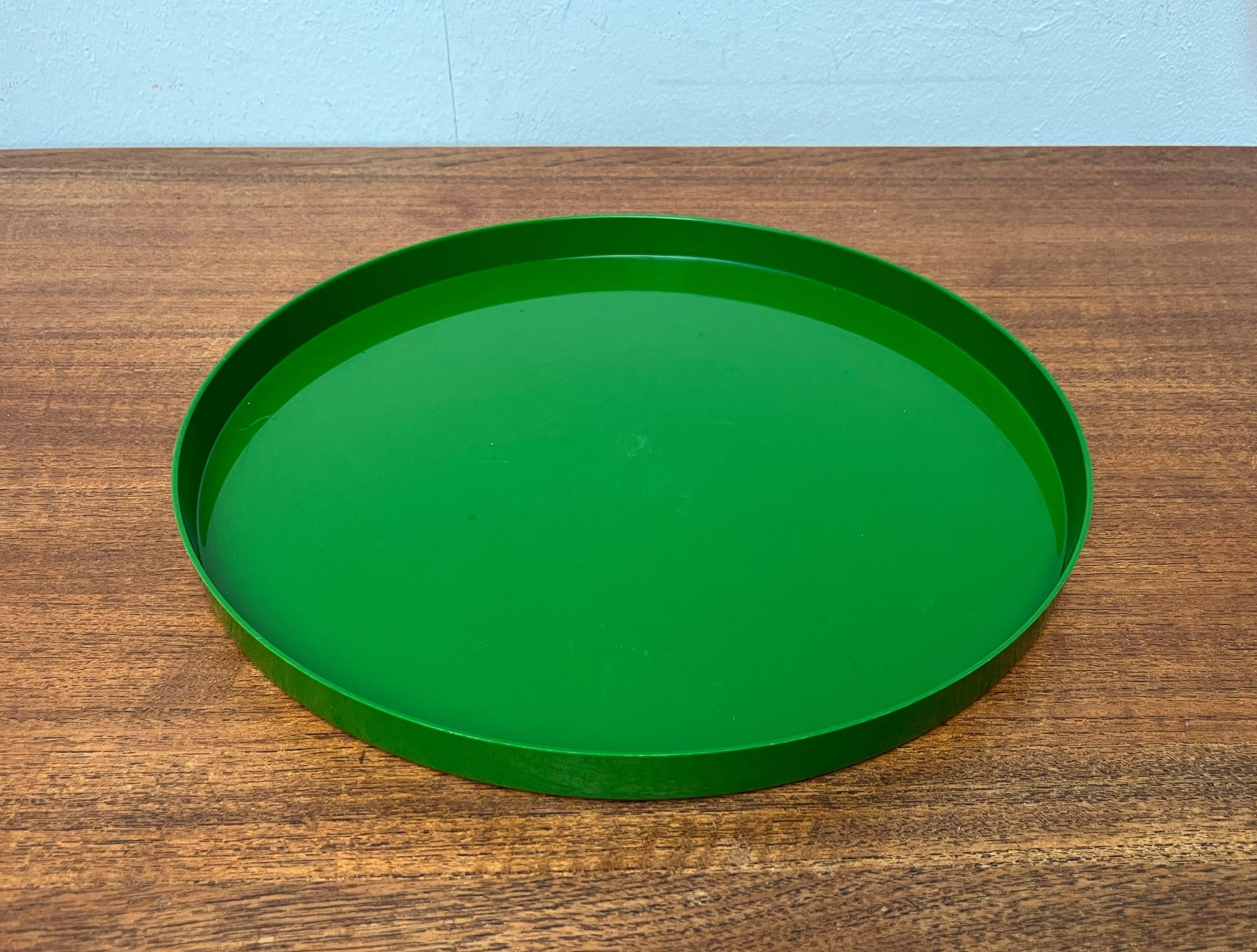 Mid-Century Modern Space Age Green Tray from decembre, Finland, 1960s For Sale 3