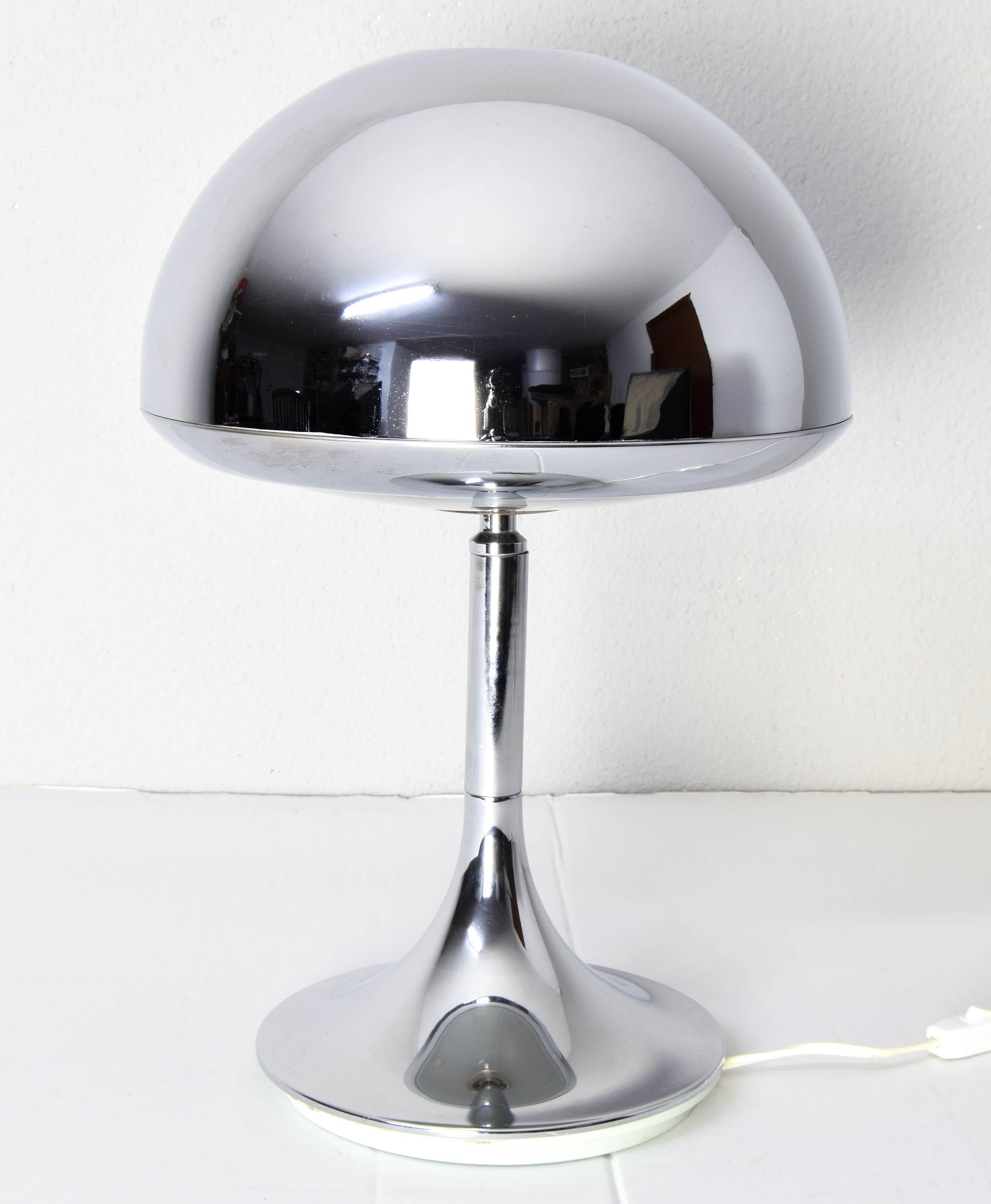 chrome mushroom lamp