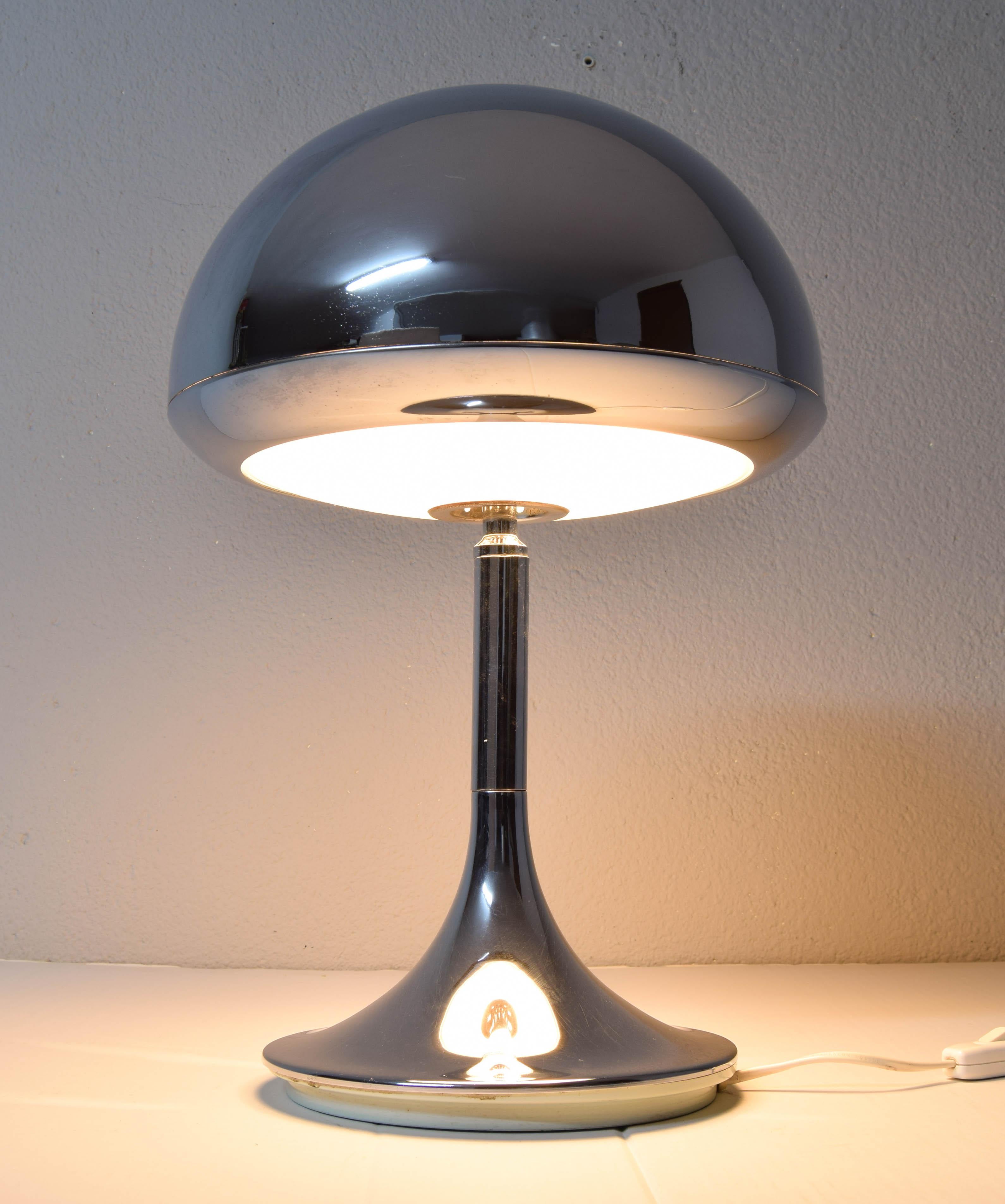 mushroom lamp chrome