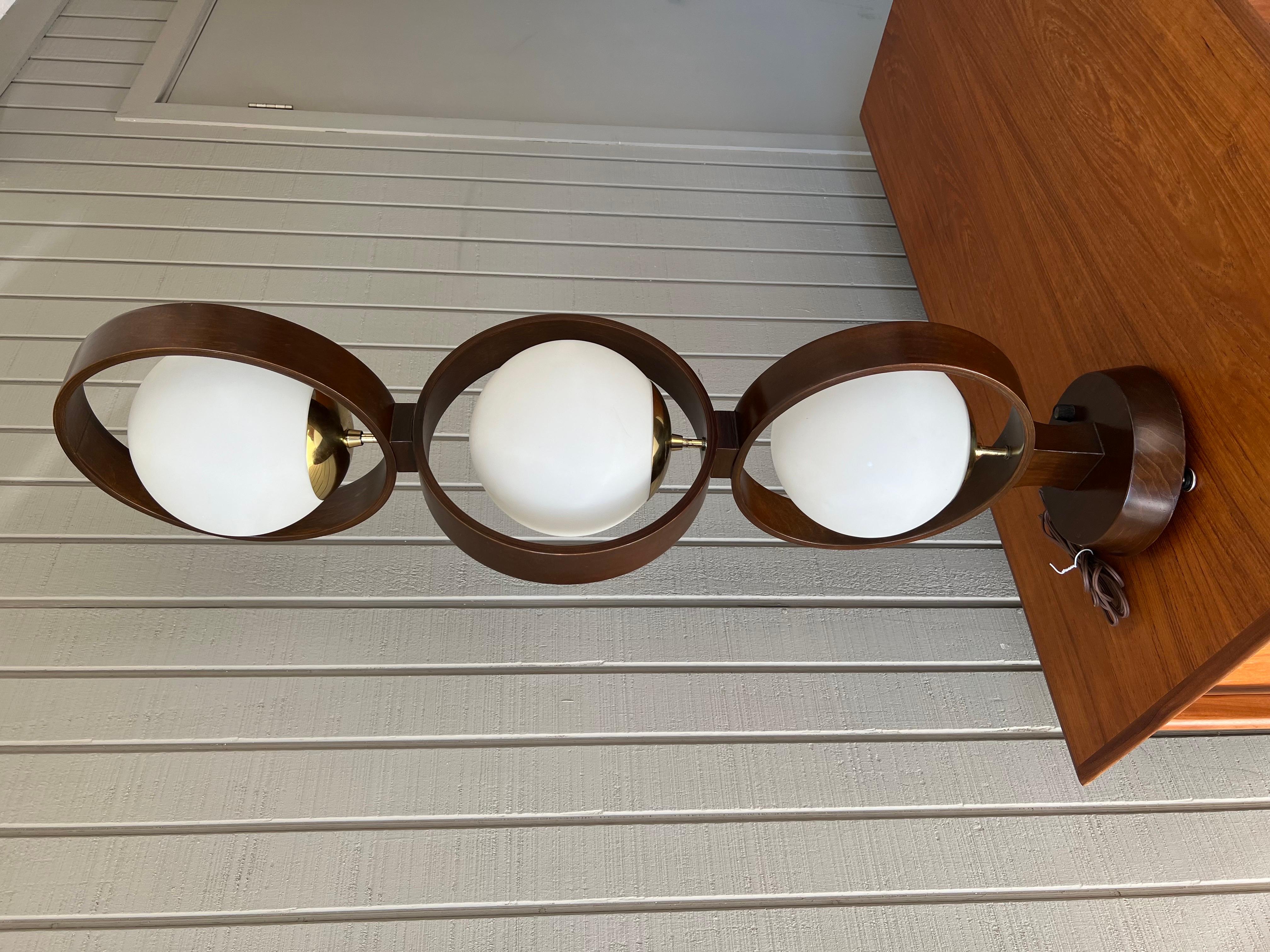 Mid century modern space age Modeline three globe lamp For Sale 11