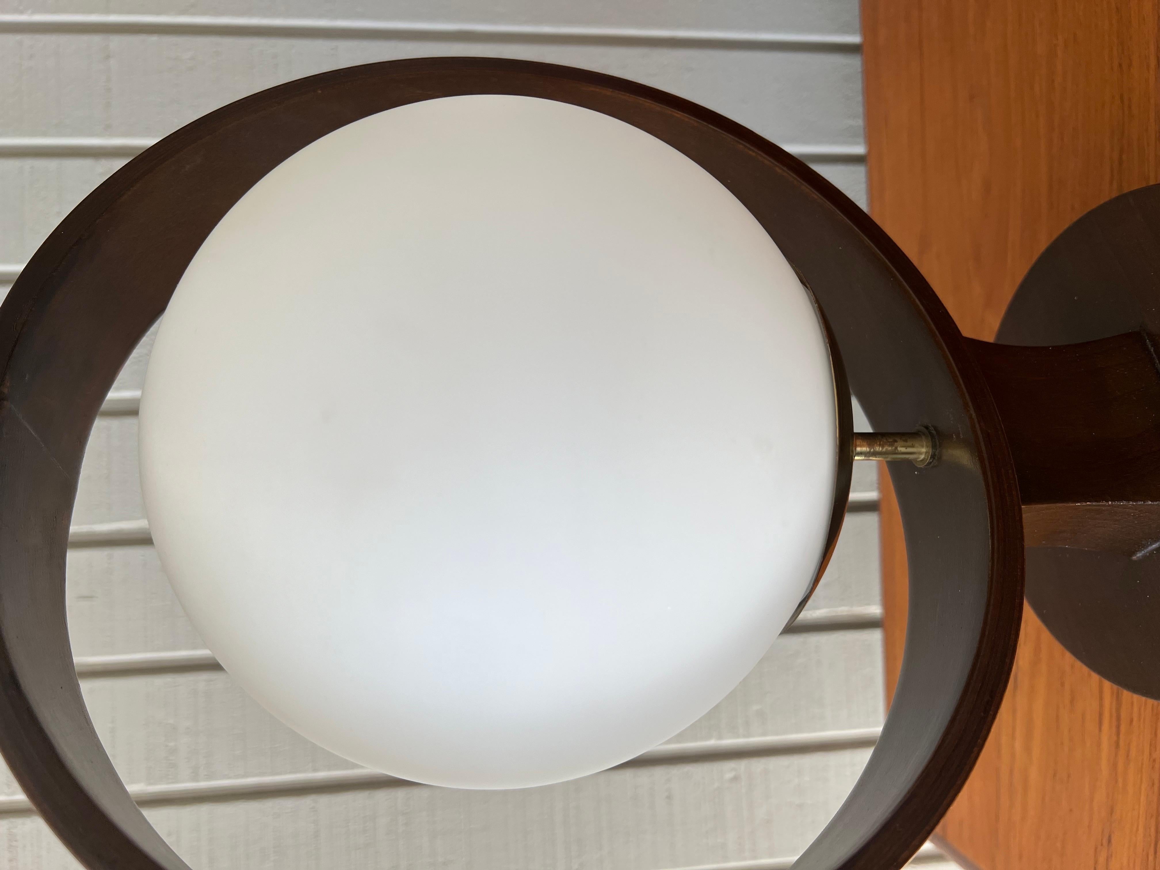 Brass Mid century modern space age Modeline three globe lamp For Sale