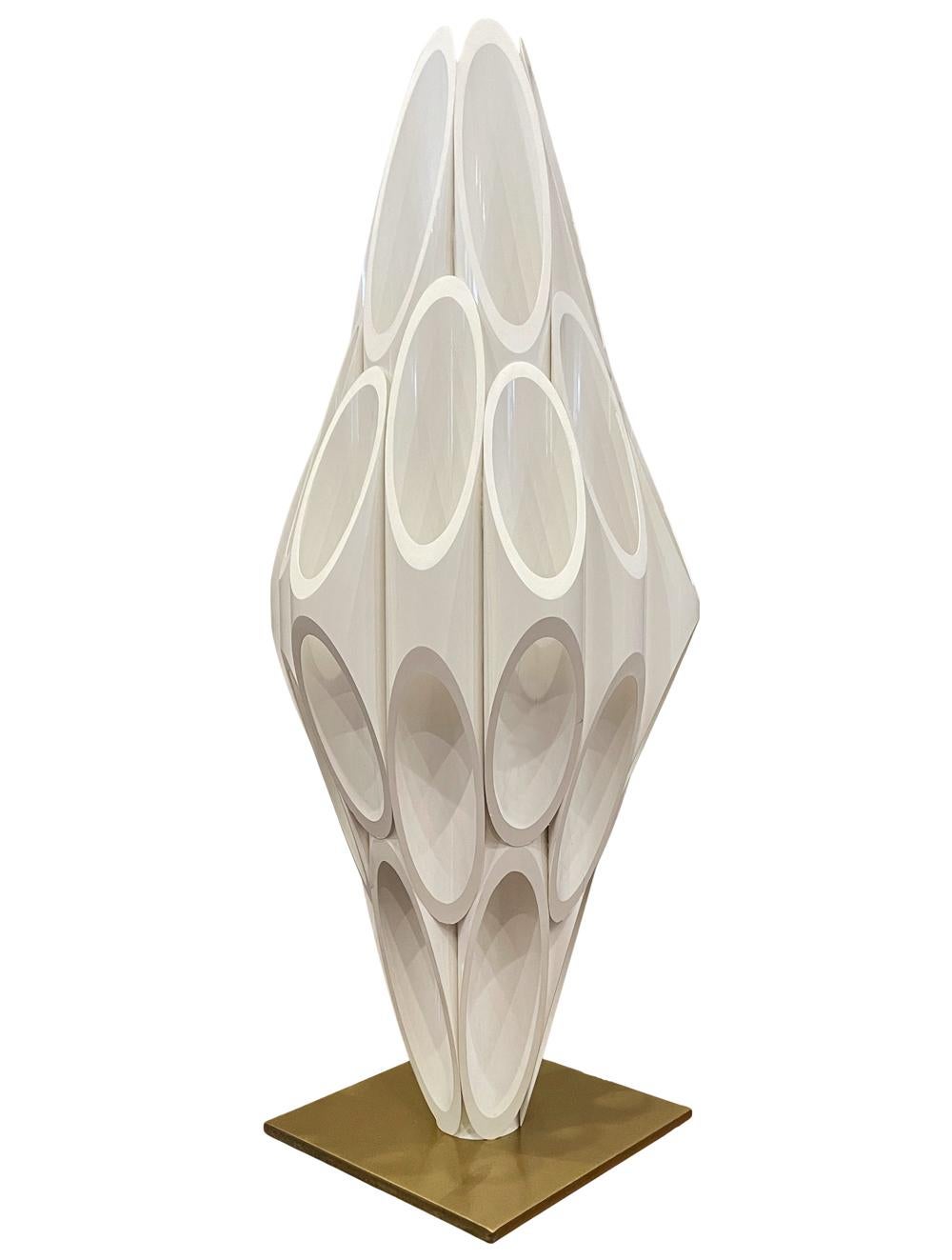 Lampe de bureau tubulaire moderne mi-siècle moderne de l'ère spatiale, d'après Rougier & Panton Bon état - En vente à Philadelphia, PA