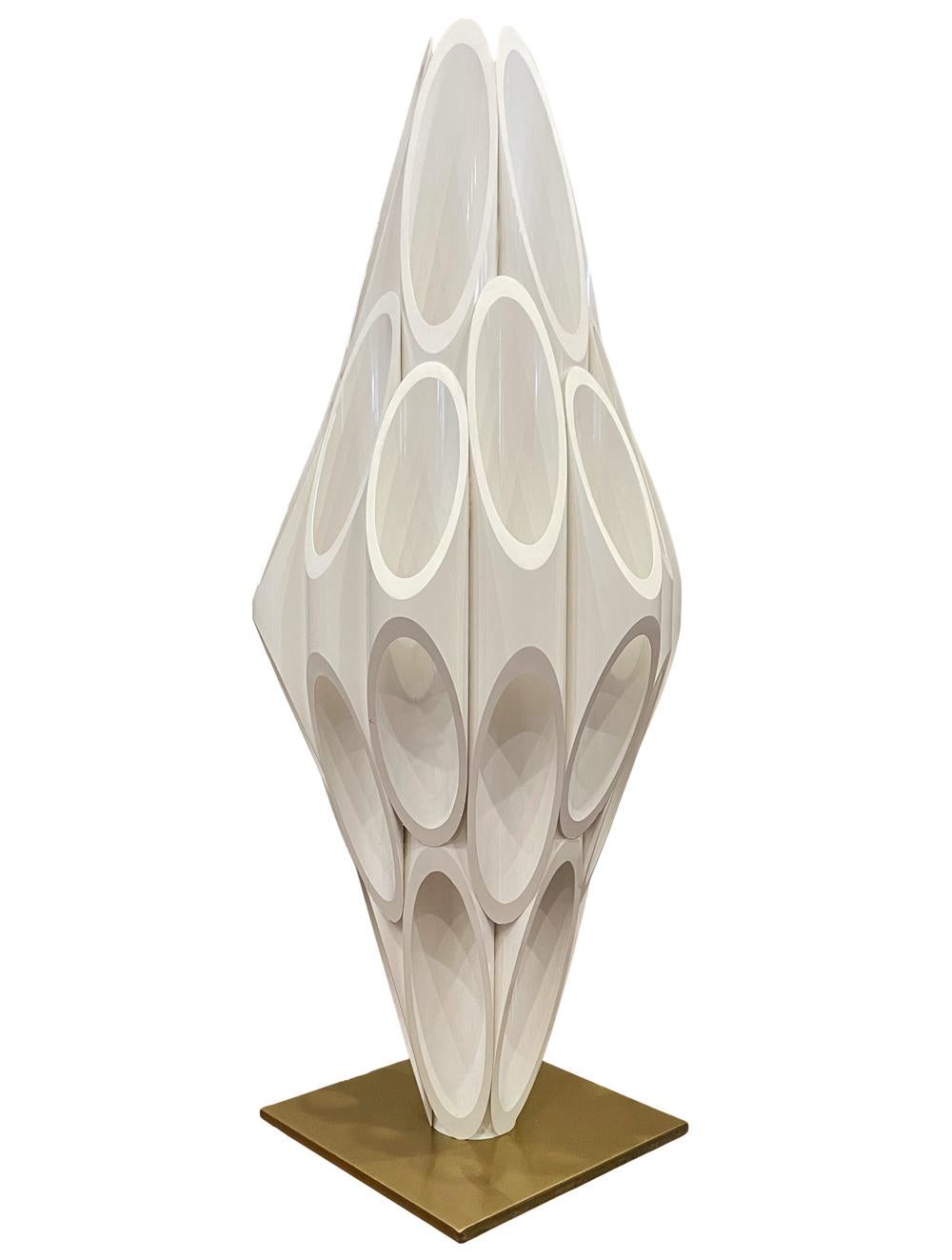 Contemporary Mid-Century Modern Space Age Modern Tubular Table Lamp After Rougier & Panton For Sale