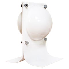 Mid-Century Modern Space Age Neal Small White Acrylic Table Lamp, 1960s