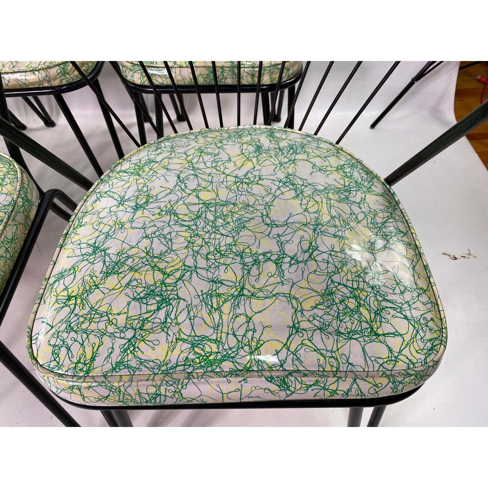 Ensemble de cuisine à pieds en épingle à cheveux à motif spaghetti, 7 pièces, moderne du milieu du siècle dernier en vente 4