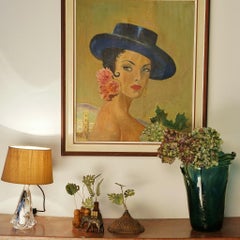 MId-Century Modern, Spanish Flamenco Dancer in Acrylic circa 1950
