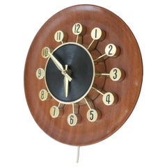 Mid Century Modern Spartus Atomic Wall Clock!  Hyper-Rare NOS Unused & Mint!