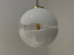 Mid-Century Modern Sphere Chandelier in Murano Glass attr to Leucos, italy 1970s